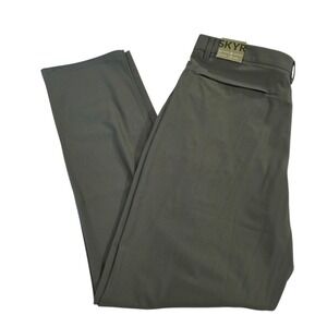Skyr Straight Pants Mens‎ Olive Green 36X32 Tricot Dynasty Slim Fit Anti Odor